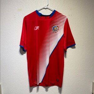 Costa Rica Men’s Soccer Futbol Red and Blue Jersey